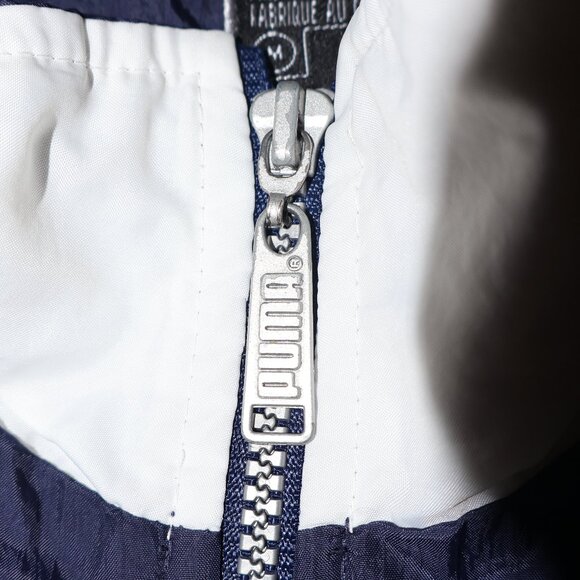 Vintage Puma Windbreaker Jacket – Navy / White (Men’s M) - Picture 8 of 11